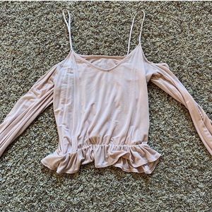 american eagle shoulder cut out shirt